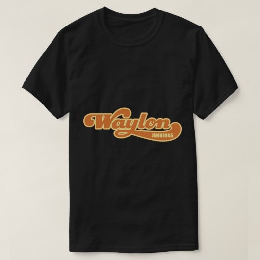 Waylon Jennings Script Classic T-Shirt (Design voorkant)