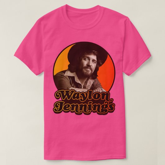 Waylon Jennings strijkijzer op T-shirt (Design voorkant)