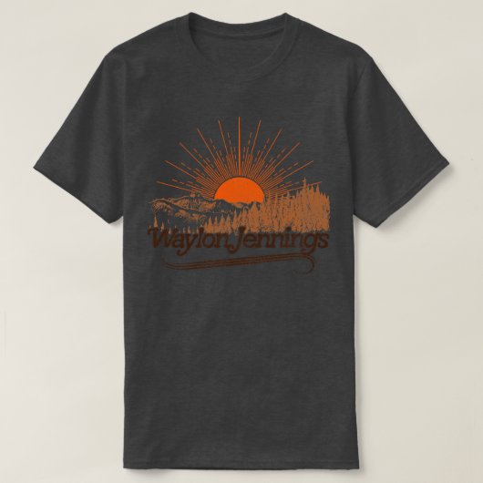 Waylon Jennings  zonnescherm T-shirt (Design voorkant)