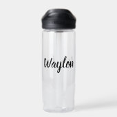 Waylon naam in bochtige letters, waterfles (Achterkant)