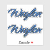 Waylon Name blue Aufkleber Sticker Stickerset (Vel)