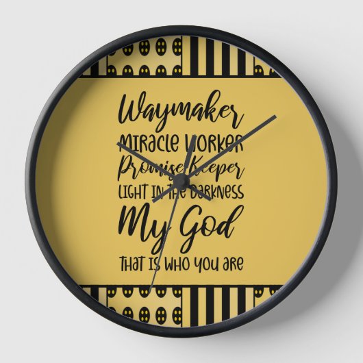 Waymaker Christelijke wandklok (Voorkant)