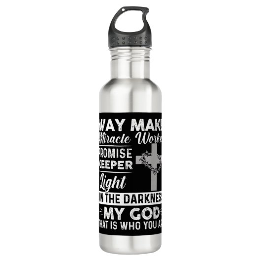 Waymaker Miracle Worker Promise Keeper Light Jesus Waterfles (Voorkant)