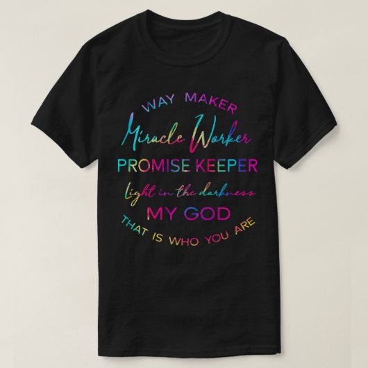 Waymaker Mirakel Worker Promise Keeper kleur Chris T-shirt (Design voorkant)