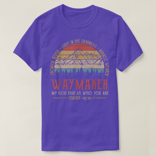 Waymaker Mirakelwerker Beleistof Christelijk T-shirt (Design voorkant)
