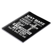 Waymaker Mirakelwerker Beloofd Houder Licht Jezus Notitieboek (Linkerzijde)