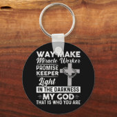 Waymaker Mirakelwerker Beloofd Houder Licht Jezus Sleutelhanger (Voorkant)