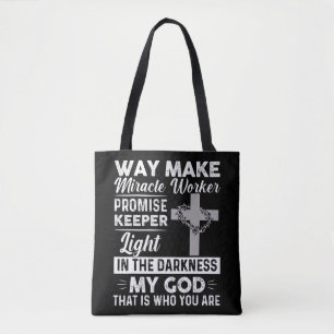 Waymaker Mirakelwerker Beloofd Houder Licht Jezus Tote Bag