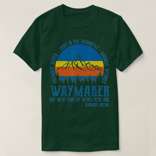 Waymaker Mirakelwerker Jezus Christus Christelijke T-shirt (Design voorkant)