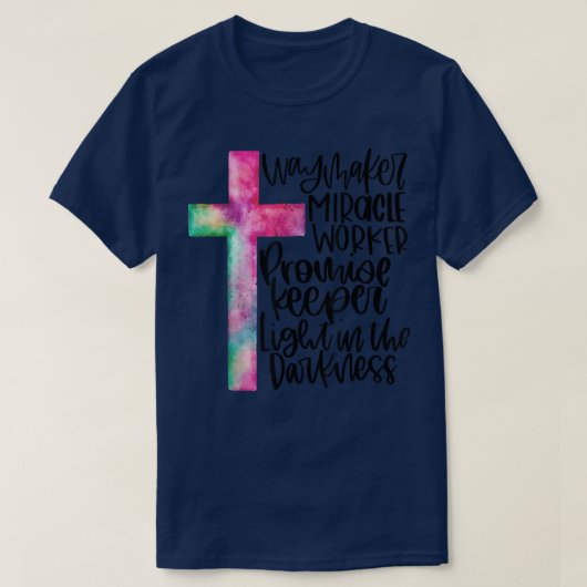 Waymaker Mirakelwerker Rainbow, Christelijk T-shirt (Design voorkant)