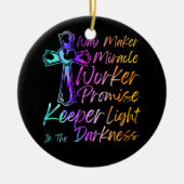 Waymaker Mirakelwerker Rainbow Christelijke Jesus  Keramisch Ornament (Voorkant)