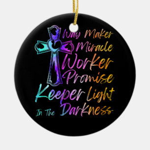 Waymaker Mirakelwerker Rainbow Christelijke Jesus  Keramisch Ornament