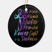 Waymaker Mirakelwerker Rainbow Christelijke Jesus  Keramisch Ornament (Links)