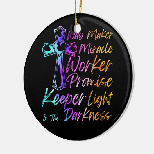 Waymaker Mirakelwerker Rainbow Christelijke Jesus  Keramisch Ornament (Links)