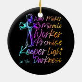 Waymaker Mirakelwerker Rainbow Christelijke Jesus  Keramisch Ornament (Achterkant)