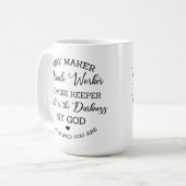 Waymaker, mirakelwerker - Zwarte afdruk Koffiemok (Voorkant links)