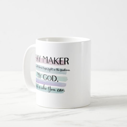 Waymaker mug koffiemok (Voorkant links)