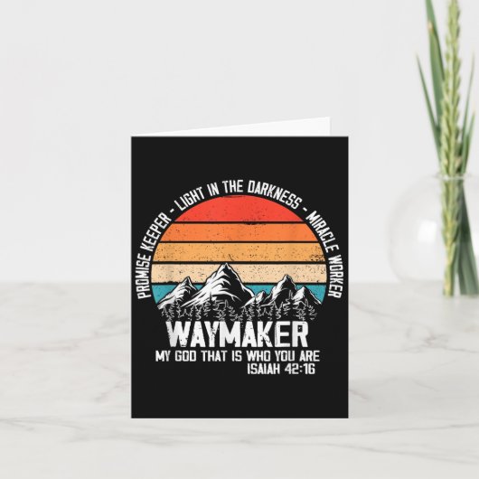 Waymaker My God That Who You Are Isaiah Bible Vers Kaart (Voorkant)