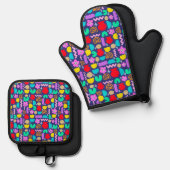 Waymaker Organic Oven Mitt Ovenwant & Pannenlap Set (Voorkant / Achterkant)