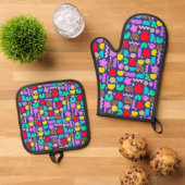 Waymaker Organic Oven Mitt Ovenwant & Pannenlap Set (Top down)