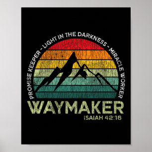 Waymaker Promise Keeper Miraker Worker Christelijk Poster