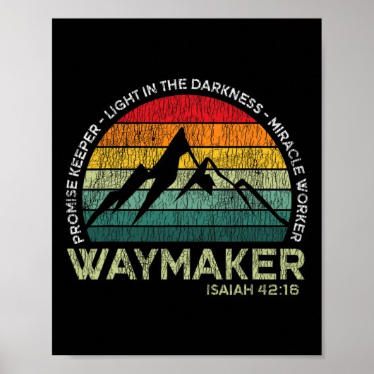 Waymaker Promise Keeper Miraker Worker Christelijk Poster (Voorkant)