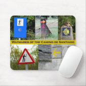 Waymarks voor de Camino de Santiago Mousepad Muismat (Met muis)
