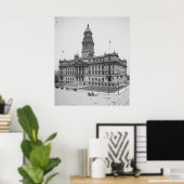 Wayne County Courthouse Poster (Thuiskantoor)