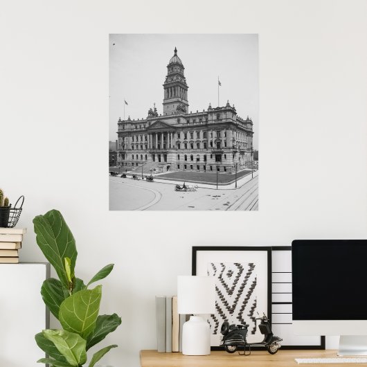 Wayne County Courthouse Poster (Thuiskantoor)