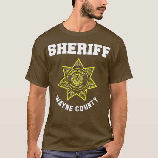 Wayne County Michigan Sheriff Deputies Uniform T-shirt (Voorkant)
