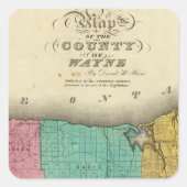 Wayne County Vierkante Sticker (Voorkant)