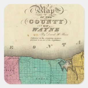 Wayne County Vierkante Sticker