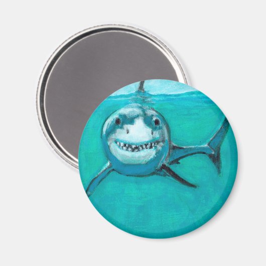 "Wayne" De grote witte haai Magneet (Voorkant / Achterkant)