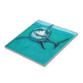 "Wayne" De grote witte haai Tegeltje (Zijkant)