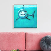 "Wayne" De grote witte haaiDe grote witte haai Canvas Afdruk (Insitu (Woonkamer))