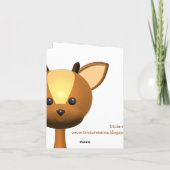 Wayne Deer Feestdagen Kaart (Achterkant)