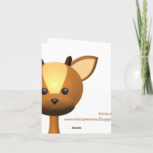 Wayne Deer Feestdagen Kaart (Achterkant)