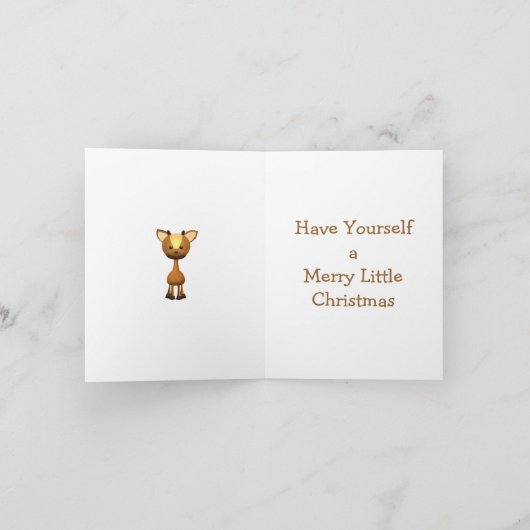 Wayne Deer Feestdagen Kaart (Binnen)