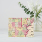 Wayne, Edwards, Wabash, Hamilton, White counties Briefkaart (Staand voorkant)