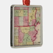 Wayne, Edwards, Wabash, Hamilton, White counties Metalen Ornament (Rechts)