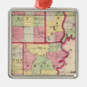 Wayne, Edwards, Wabash, Hamilton, White counties Metalen Ornament