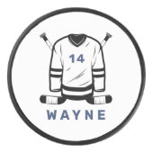 WAYNE Hockey Jersey Editable Number Sports Puck (Voorkant)