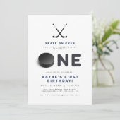 WAYNE Hockey Sport Theren Foto eerste verjaardag Kaart (Staand voorkant)