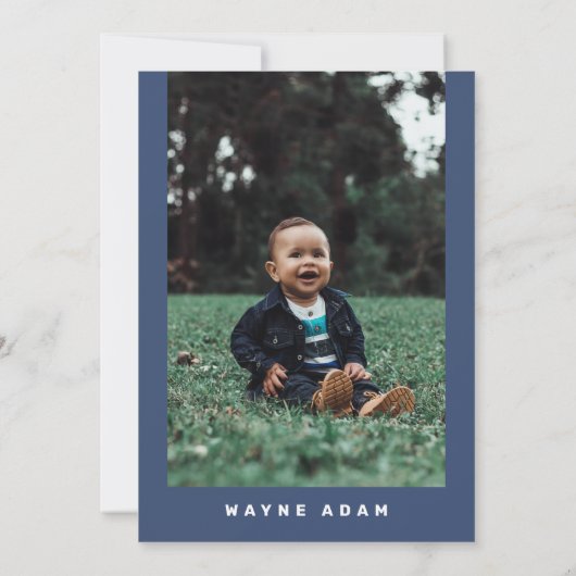 WAYNE Hockey Sport Theren Foto eerste verjaardag Kaart (Achterkant)