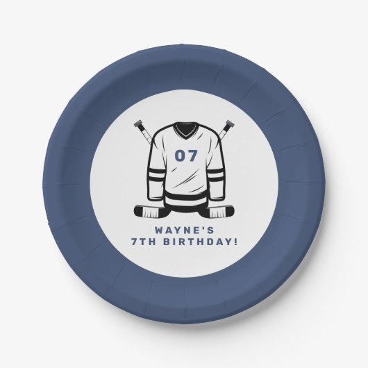 WAYNE Hockey Sport ThreatBoy Birthday Papieren Bordje (Voorkant)