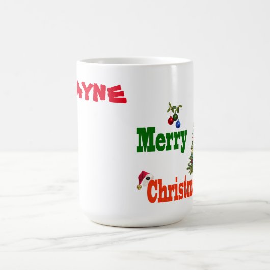 Wayne Name with Lawn Bowls Kerstthema, Mok (Center)