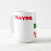 Wayne Name with Lawn Bowls Kerstthema, Mok (Voorkant links)