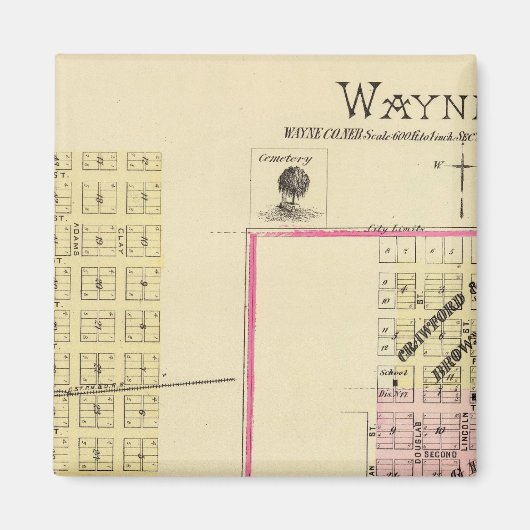 Wayne, Nebraska Magneet (Voorkant)