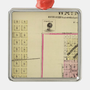 Wayne, Nebraska Metalen Ornament