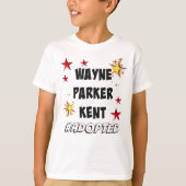 Wayne, Parker, Kent #Aangenomen Superheroes Adopti T-shirt (Voorkant)